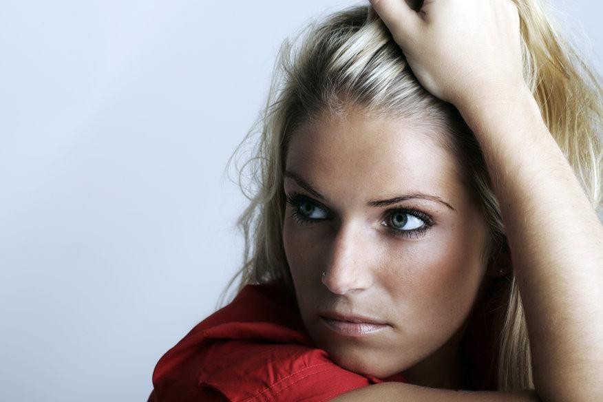 Woman looking pensive during counseling